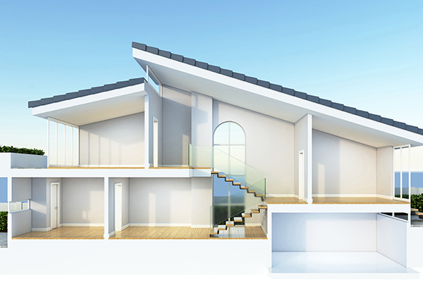 Image: Outside of house to show interior design features for earthquake resilience