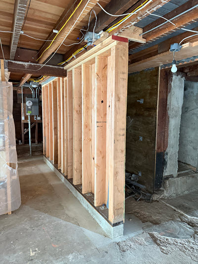 Image: Freestanding shear wall in garage